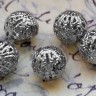 Купить Бусина ажурная 01 "Шарик" 12мм цвет платины (Iron) (10шт) с доставкой по России