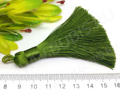 Декоративный элемент 078 Кисть струящаяся 90*9мм оливковая (декоративные элементы) (1 ПАРА)