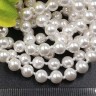 Купить (ОПТ) Бусина Жемчуг 34 Sea Shell Perl округлый 6мм белый имит. (камни) (нить 23см) с доставкой по России
