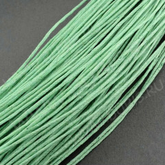 (СКИДКИ!!!) Вощёный х/б шнур 1мм светло-бирюзовый (ок. 80м)