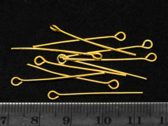 (СКИДКИ!!!) Штифт с петлёй 30*0,7мм золотистый (Iron) (50шт)