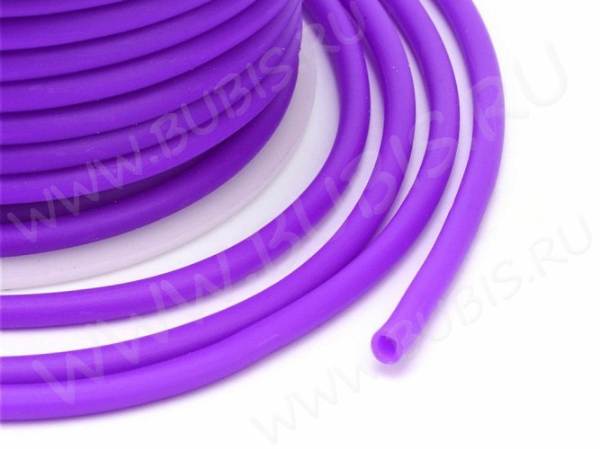 Полиуретановый шнур 13 3мм ПОЛЫЙ сиреневый матовый (1м)