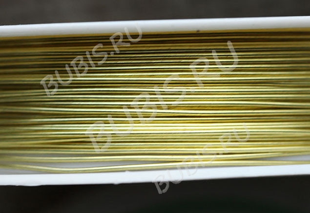 Проволока медная 27 толщина 0,6мм золотистая (Copper) (ок.9м)