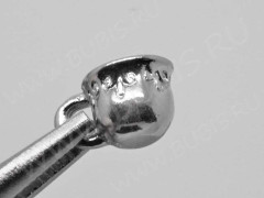 Подвеска Кружка 05 3D с узором 11,5*8,5*6,5мм цвет платины (литьё)