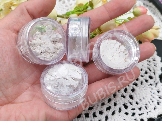 Перламутровый пигмент (mica) Bubis Crafts белый жемчужный (красители)