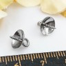 Купить Держатель кулона 095 Штифт винтовой со шляпкой 10*8*1,3мм цвет платины (Хирургическая Сталь) с доставкой по России