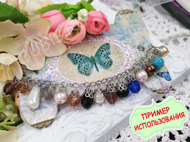 Бусина округлая "жемчуг" 8мм св.розовая (стекло) (10шт.)