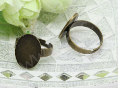 Основа (заготовка) для кольца 104 18мм с сеттингом 18*13мм античная бронза (Brass)