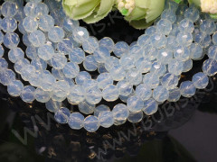 Бусина округлая ГРАНЁНАЯ 6мм Лунный камень синт. (Опалит) (камни) (10шт.)