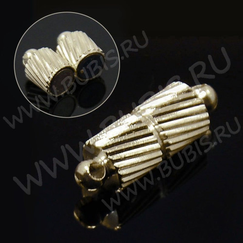 Магнитный замочек №02 с петельками 15,5*5*5мм цвет платины (Brass)