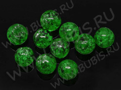 062 Шарик светонакопительный 10мм зелёный (Lampwork)