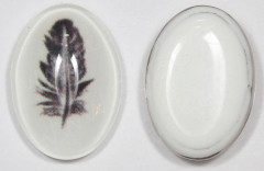 Кабошон стеклянный 12 Овал 18*13*5,8мм рисунок 20 (стекло)