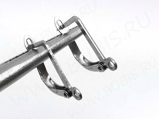 Швензы с английским замком №11 17*13,5*2мм цвет платины (хирургическая сталь) (1 пара)