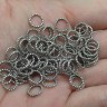 Купить (СКИДКИ!!!) Кольцо декоративное 16 витое 8*8*1,1мм античное серебро (литьё) (50шт.) с доставкой по России