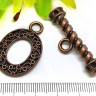 158 Тоггл крупный овальный 33*22мм и 39*13мм античная медь (литьё) Купить 158 Тоггл крупный овальный 33*22мм и 39*13мм античная медь (литьё) с доставкой по России
