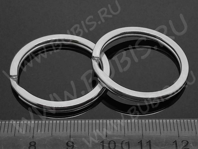 Карабин для брелка 26 Кольцо 30*30*2,8мм цвет платины (Iron)