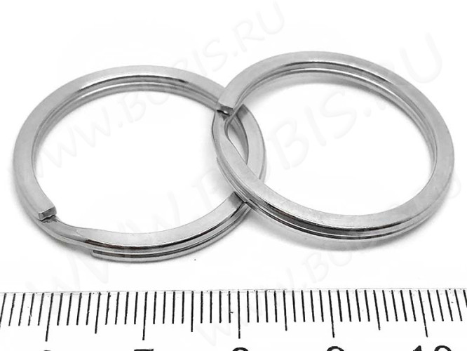 Карабин для брелка 26 Кольцо 30*30*2,8мм цвет платины (Iron)