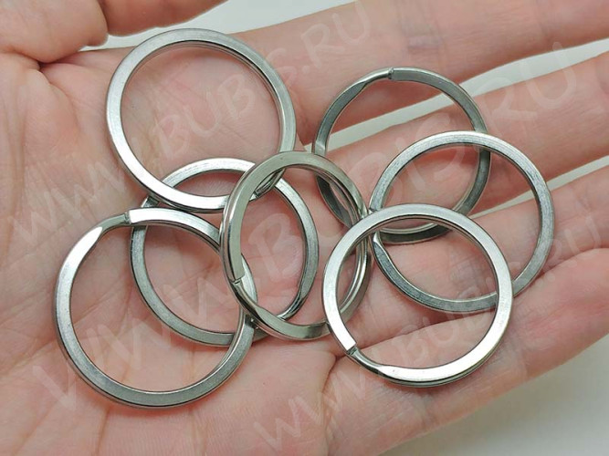 Карабин для брелка 26 Кольцо 30*30*2,8мм цвет платины (Iron)