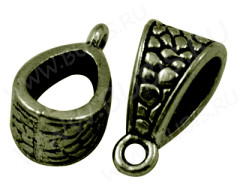 (СКИДКИ!!!) Бусина с петлёй 023 Бейл треугольный 14,5*8*7,5мм античная бронза (литьё) (10шт)