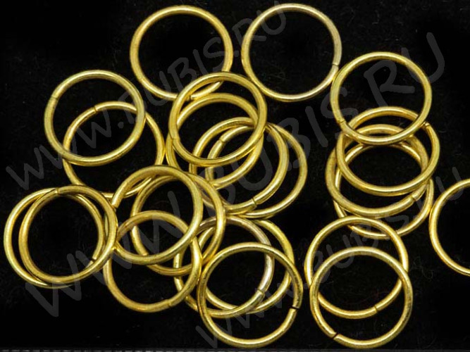 Колечки обычные 12*1мм толстые золотистые (Iron) (10шт.)
