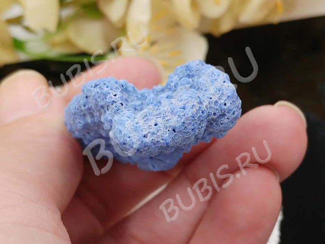 Кулон 0984 Коралл натуральный тонир. ветка с гальваникой 72*25*18мм св.сине-фиолетовый (камни)