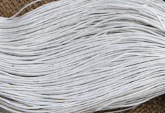 Вощёный х/б шнур 1мм белый (5м)