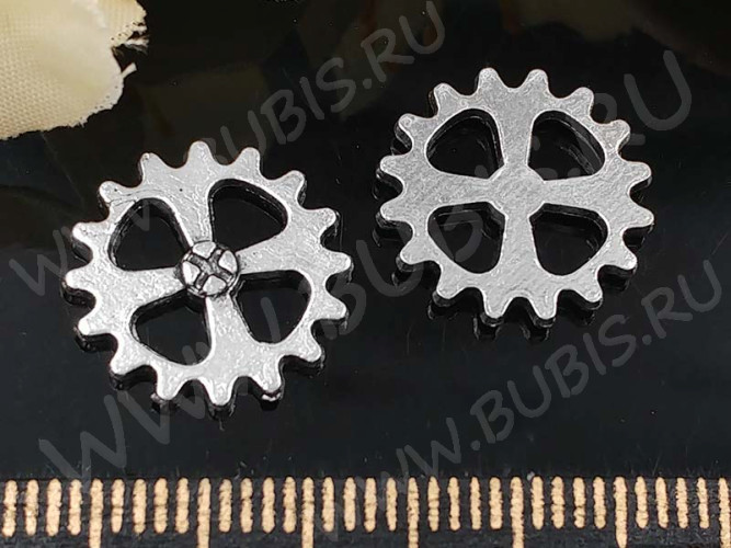Шестерёнка 14 14*14*1,7мм античное серебро (литьё) (Steampunk)