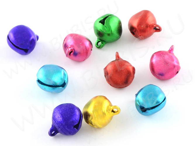 Подвеска Бубенчик 05 3D 13,5*11,5*10,5мм микс цветов (Aluminium) (10шт.)