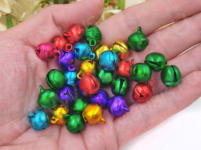 Подвеска Бубенчик 05 3D 13,5*11,5*10,5мм микс цветов (Aluminium) (10шт.)