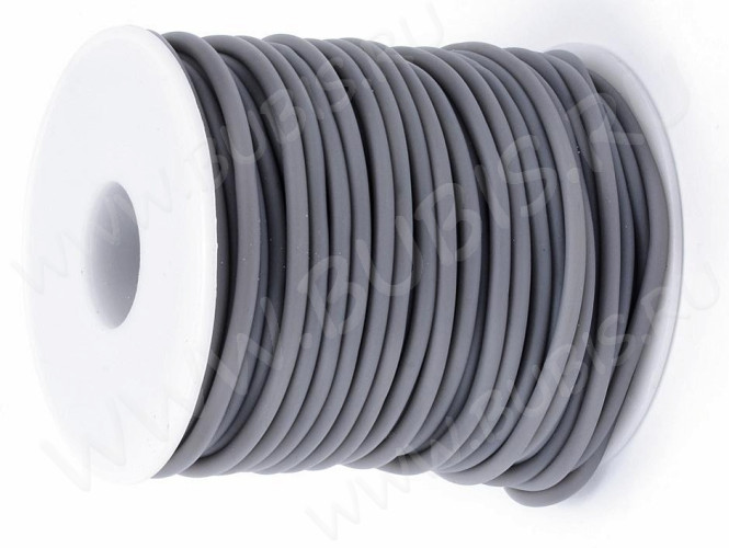 Полиуретановый шнур 14 2мм ПОЛЫЙ серый матовый (1м)