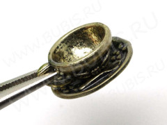 Подвеска Кружка 06 3D Чайная пара большая 24*22,5*10мм античная бронза (литьё)