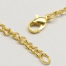Купить Шнур с замочком 44 Цепочка для кулона 3,5*2мм золотистая (Iron) (80см) с доставкой по России