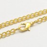 Купить Шнур с замочком 44 Цепочка для кулона 3,5*2мм золотистая (Iron) (80см) с доставкой по России