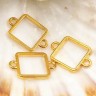 338 Коннектор рамка Квадрат 17,5*11,5*1,5мм золотистый (сплав) Купить 338 Коннектор рамка Квадрат 17,5*11,5*1,5мм золотистый (сплав) с доставкой по России