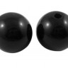 Купить Бусина Округлая 22 Шар 16мм чёрный глянцевый непрозрачный (акрил) с доставкой по России
