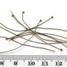 Купить (СКИДКИ!!!) Штифт с ШАРИКОМ 50*0,5мм античная бронза (Brass) (50шт.) с доставкой по России