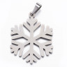 Подвеска Снежинка 27 Кулон с держателем 40*30*1,5мм цвет платины (Хирургическая сталь) Купить Подвеска Снежинка 27 Кулон с держателем 40*30*1,5мм цвет платины (Хирургическая сталь) с доставкой по России