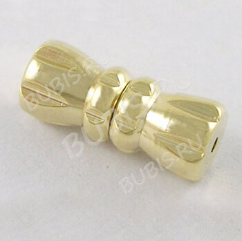 Замочек винтовой 08-G без петелек гранёный 12*4,5*4,5мм золотистый (Brass)