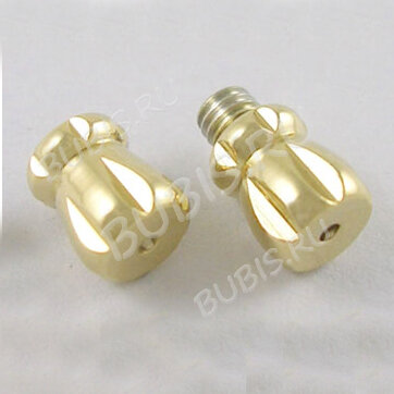 Замочек винтовой 08-G без петелек гранёный 12*4,5*4,5мм золотистый (Brass)