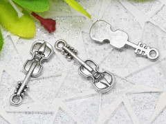 Подвеска Скрипка 02 24,5*7,5*2мм античное серебро (литьё)
