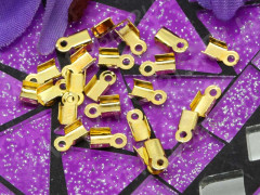 (СКИДКИ!!!) Зажимы №10 6*3*2,2мм золотистые (Iron) (50шт.)