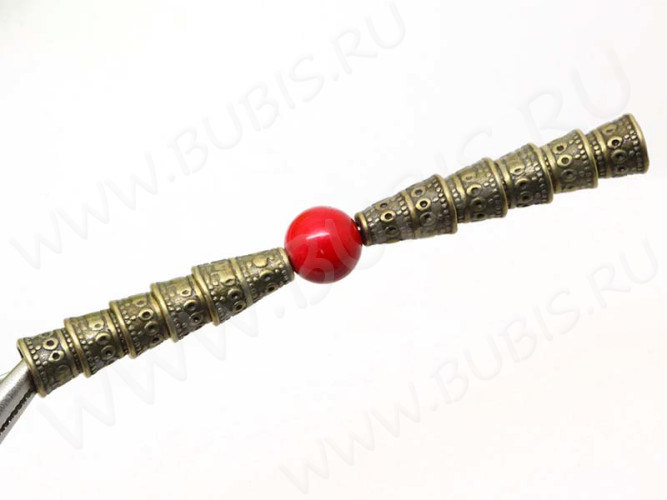 (СКИДКИ!!!) 210 Шапочка Конус с кружочками 10*7*7мм античная бронза (литьё) (10шт)