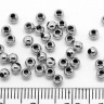 Купить (СКИДКИ!!!) Бусина Шарик металлический 3мм цвет платины (Iron) (200шт.) с доставкой по России