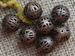 Бусина ажурная 01 &quot;Шарик&quot; 16мм античная медь (Iron)