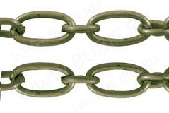 Цепочка I009 звенья 6*3мм и 3,5*2,7мм античная бронза (Iron) (50см)