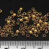 Купить Зажимные бусины 02 округлые 2*2*1,2мм золотистые (Brass) (2г. ок.150шт.) с доставкой по России
