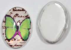 Кабошон стеклянный 12 Овал 18*13*5,8мм рисунок 21 (стекло)