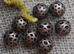 Бусина ажурная 15 Шарик 14мм античная медь (Iron)