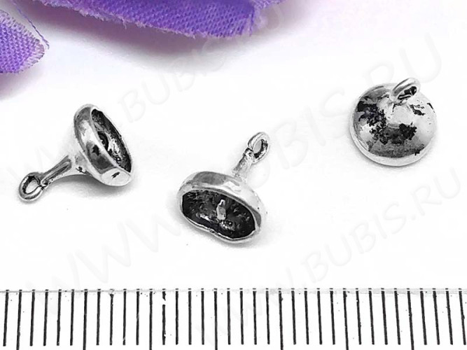 264 Коннектор Колокольчик 9*7*7мм античное серебро (литьё)