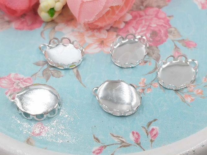 Кабошон стеклянный 18 Овал 10*8*4мм прозрачный (стекло) (10шт)